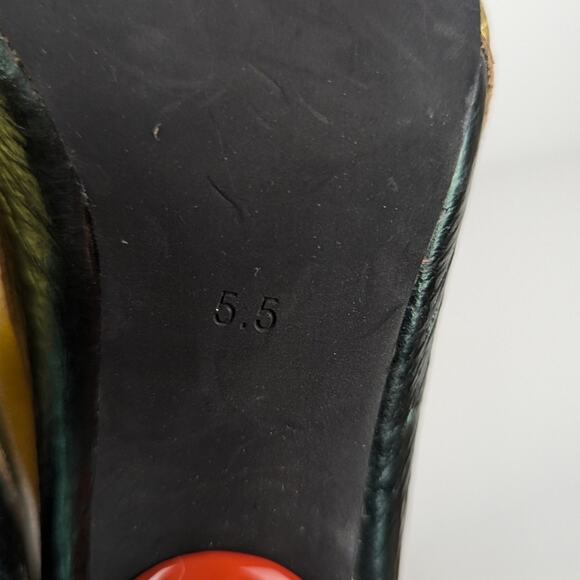 Jeffrey Campbell Metallic Multi Leather Man Eater Over the Knee Boots Size 5.5 - Picture 9 of 9